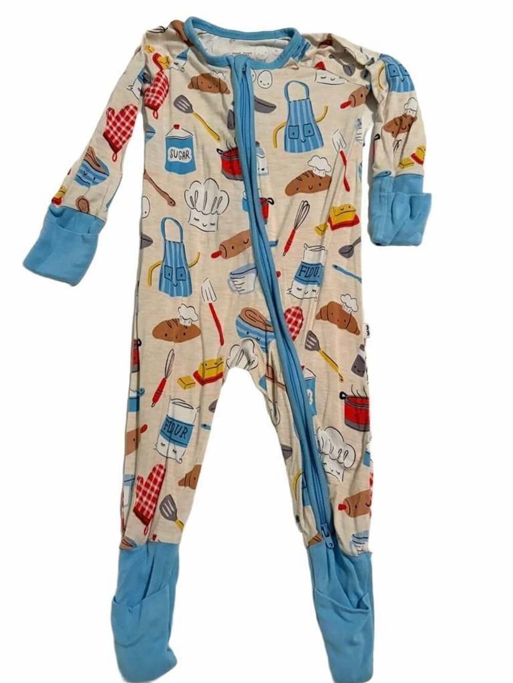 Little Sleepies Little Chef Zippy Size 3-6 Months Pajama Romper